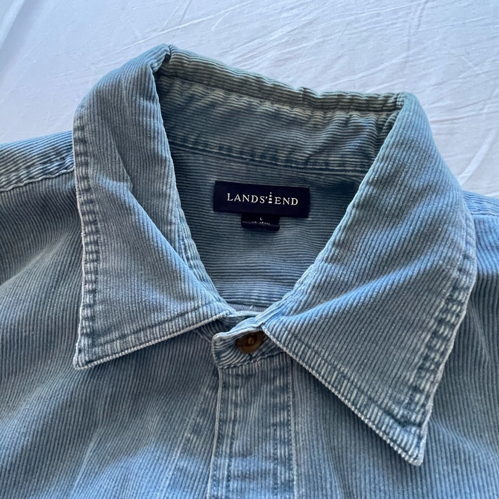 Men’s Corduroy size L Lands’ End button up